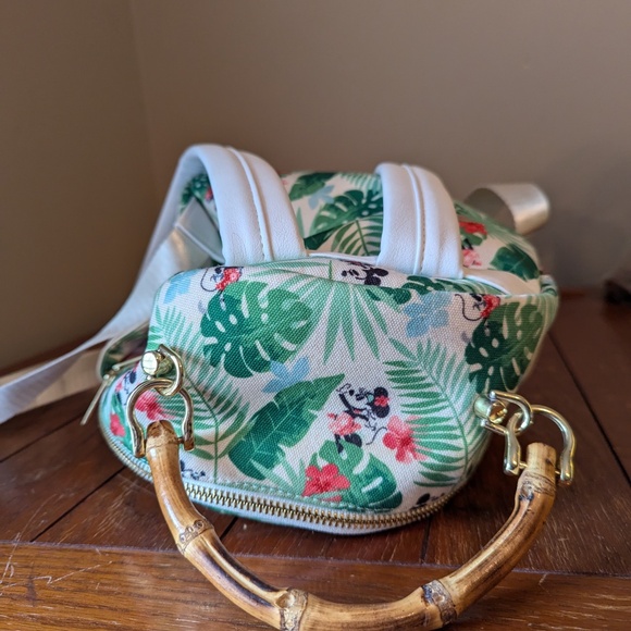 Loungefly Disney Parks Tropical Minnie & Mickey Backpack & Wallet Bamboo Handle main image 4